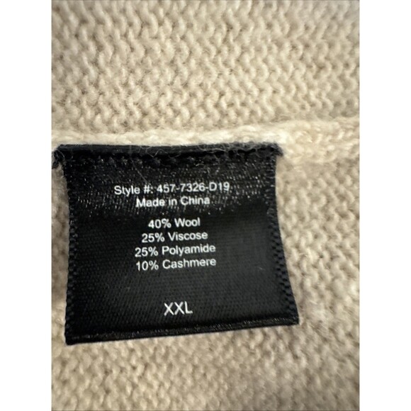 Jenni Kayne Everyday Sweater  Size XXL Beige Wool Blend Knit Sweater - Picture 8 of 12